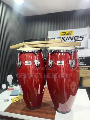 Premier English Conga Drum Wood Wine-red With Stand