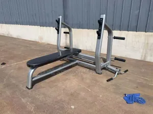 Commercial Weight Lifting Bench With Barbell Storage and T-Bar Row