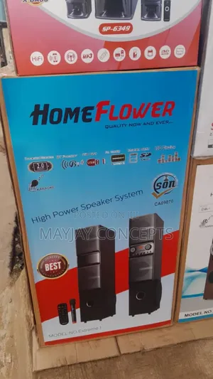 Homeflower High Power Speaker System-Hometheatre/Karaoke/Microphone