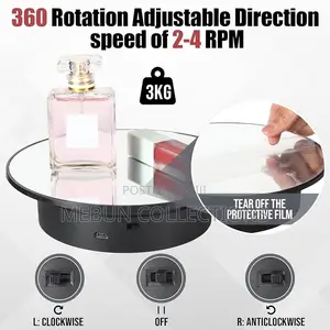 360 Electric Rotating Display Stand With Mirror