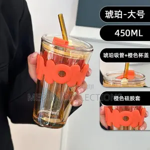 Glass Hoho Cup With Straw
