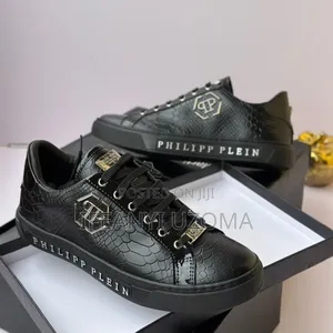 Big Philipp Plein Black Lace Up Men Shoe