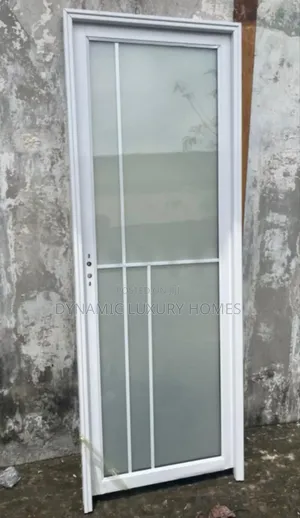 White Frame Toilet Full Tempered Glass Door