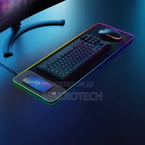 Porodo Gaming Rgb Gaming Mouse Pad With 15w Fast Wireless Charger