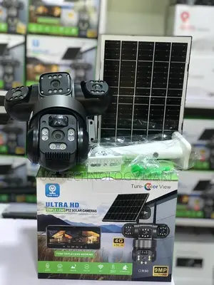 V380 Tri Lense Solar Powered PTZ Camera