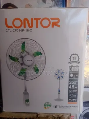 16" Lontor 034r Rechargeable Stand Fan