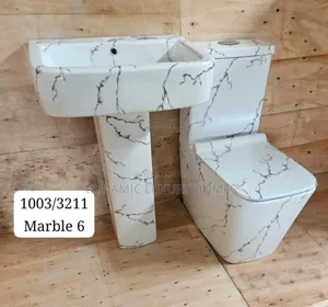 England Marble Wc Set With Wash Hand Basin