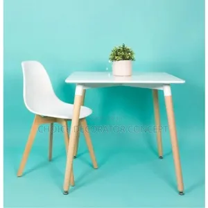 Dinning Table + 1 Sitting Chair - White