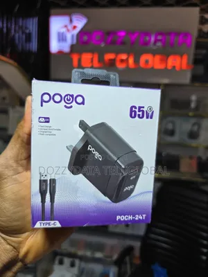 Poga 65w Super Fast Charger (Poch-24t) and Type-C Cable