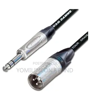 Male XLR to 1⁄4 TRS Jack Lead. Balanced Van Damme Mic Cable.