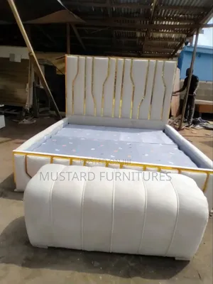 Interior Padded 6x6ft Bedframe and Ottoman