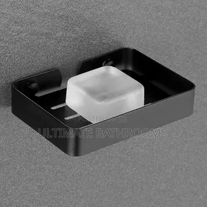 Wall-Mounted Black Basket Soap Holder
