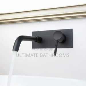 Round Shape Black Conduit Basin Mixer Faucet
