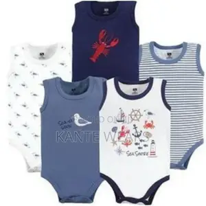 Unisex 5 in a Pack Design Baby Bodysuit - Multi