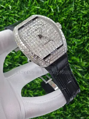 High Quality Luxury Franck Muller Stone Leather Wristwatch
