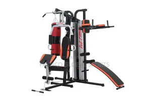 Multi-Station Gym Workout Machine With Punching Bag and Sit Up Bench
