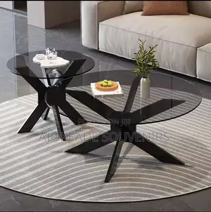 2in1 Tempered Glass Centre Table