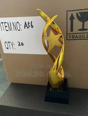 Gold Trophy Plaque Inner Star