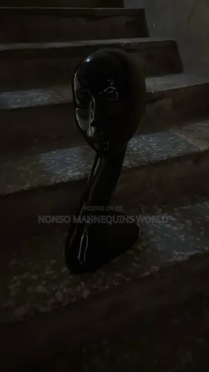Black Long Neck Female Mannequin Head