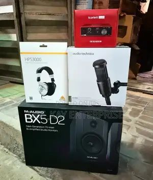 Complete Studio Bundle Set,M-Audio, Focusrite,Audio Technica,Behringer