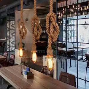 Single Drop Rope E27 Screw Base Pendant Light