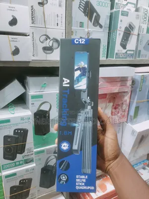 C12 Ai Auto-Follow Selfie Stick Tripod 360° Rotation, Brand New