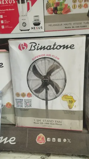 Binatone 18 Inches Binatone Stand Fan Elite Series - Es-1800 - Metal