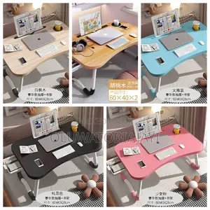 Laptop Table Without Drawer Available In Black ,Brown And Pink