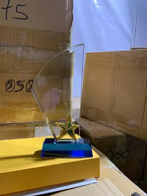 Glass Plaque Blue Base (New Design)