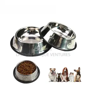 Thickened Stainless Steel Pet Food Bowls – Non-Slip Durable