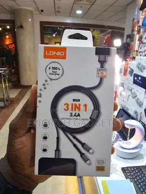 Ldnio 3 in 1 Lightening, Type-C and Micro Fast Charging Cord