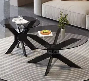 Double Sided Round Tampered
Glass Center Table