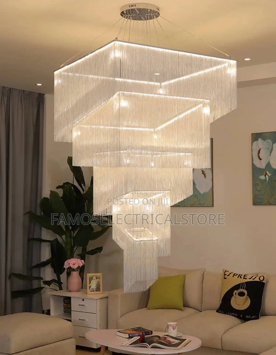 Led Ceiling Mounted Chandelier