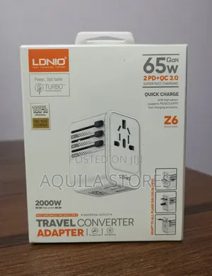Ldnio Z6 65w Gan Travel Converter Adapter