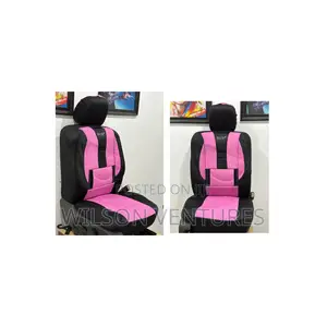 Pink And Black Fabric Car Seat Cover