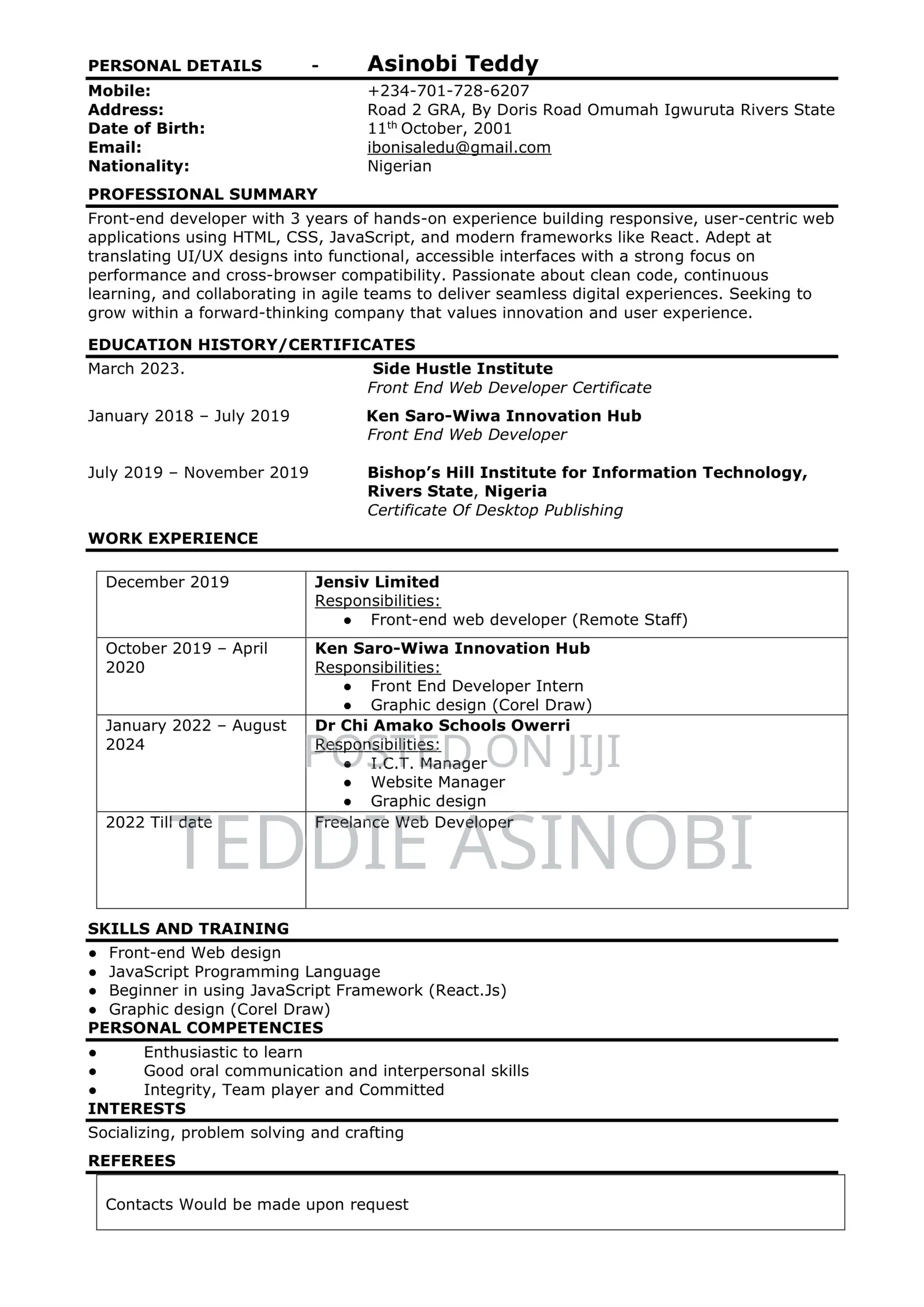 Computing It Cv