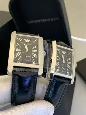 Emporio Armani Leather Strap Wristwatch