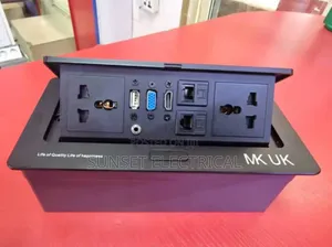 Desktop Socket Black With 2socket. 1usb,2data,.1hdmi, VGC