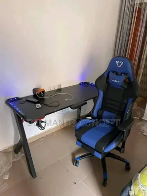 Gaming Table Chair Set | Ergonomic Design | RGB Light Option