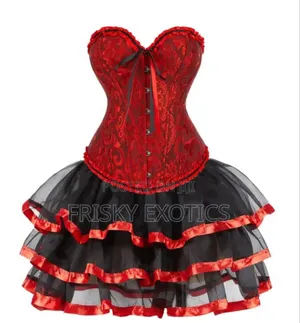 Red and Black Barbie Corset Costume