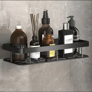 Plain Black Wall Rack Large Capacity Hanging Rack