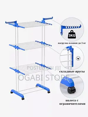 Heavy-duty Large Freestanding Clothes Drying Rack With Locking Wheels,