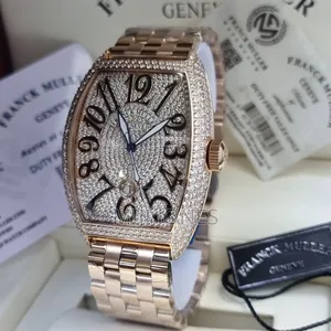 Franck Muller Inspired Cintree Curvex Diamond Silver