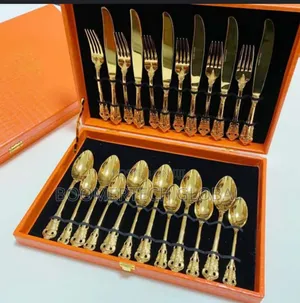 24-Piece Gold Flatware Set