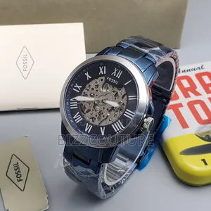 Original Fossil Blue Stainless Steel Mechanical Watch