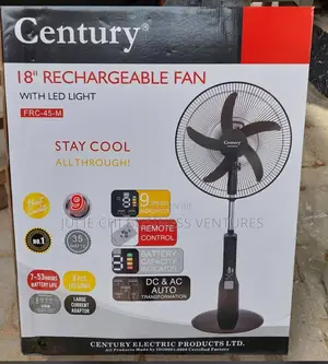 Quality Brand New Century Rechargeable Fan 18”