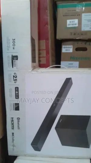 Hisense Soundbar With Subwoofer 300w(Ax2107g)Dual 4 Tweeter Speakers