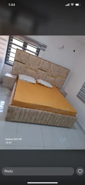 6 by 6 Bedframe and Spring Mattress With One Side Drawer