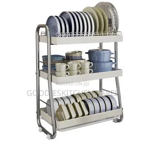 3 Layer Dish Rack / Plate Rack Quality Stainless Steel