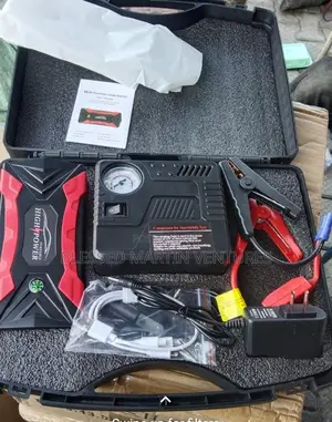 Jump Starting Power Bank With Tyre Pump